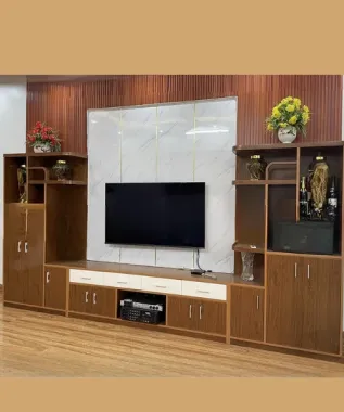 Kệ Tivi nhựa giả gỗ phủ Acrylic