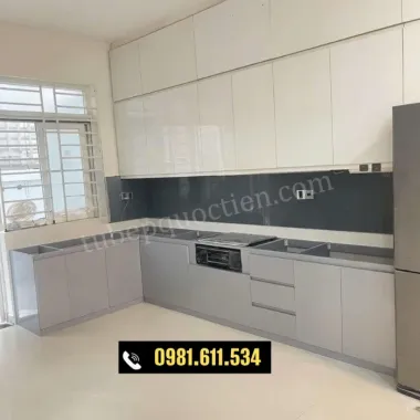 Tủ bếp nhựa vincoplast chữ L