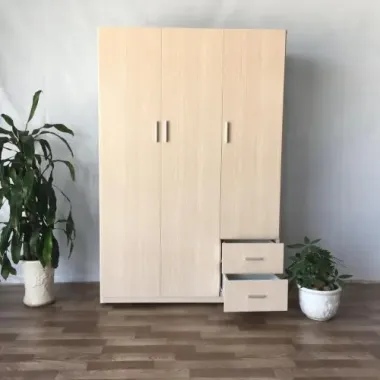 Tủ Quần Áo Nhựa 3 Cánh Vân Gỗ Hiện Đại | Nội Thất Quốc Tiến