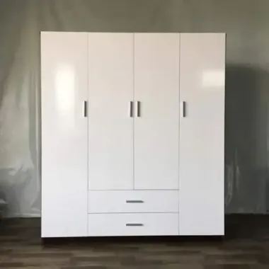 Tủ Quần Áo Nhựa 4 Cánh Trắng Hiện Đại | Nội Thất Quốc Tiến