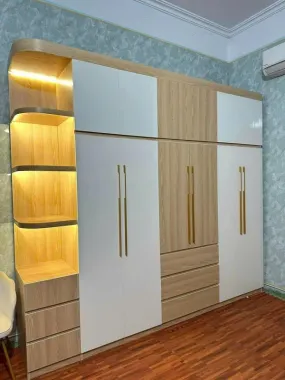 Tủ quần áo 6 cánh mở 1 kệ nhựa Vinco