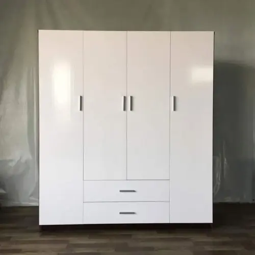 Tủ Quần Áo Nhựa 4 Cánh Trắng Hiện Đại | Nội Thất Quốc Tiến